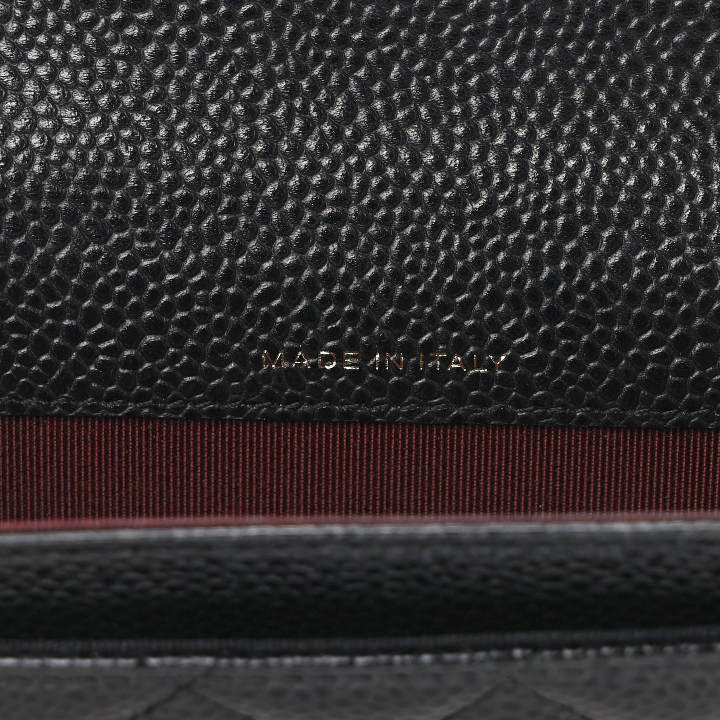 Caviar Quilted Flap Card Holder Black