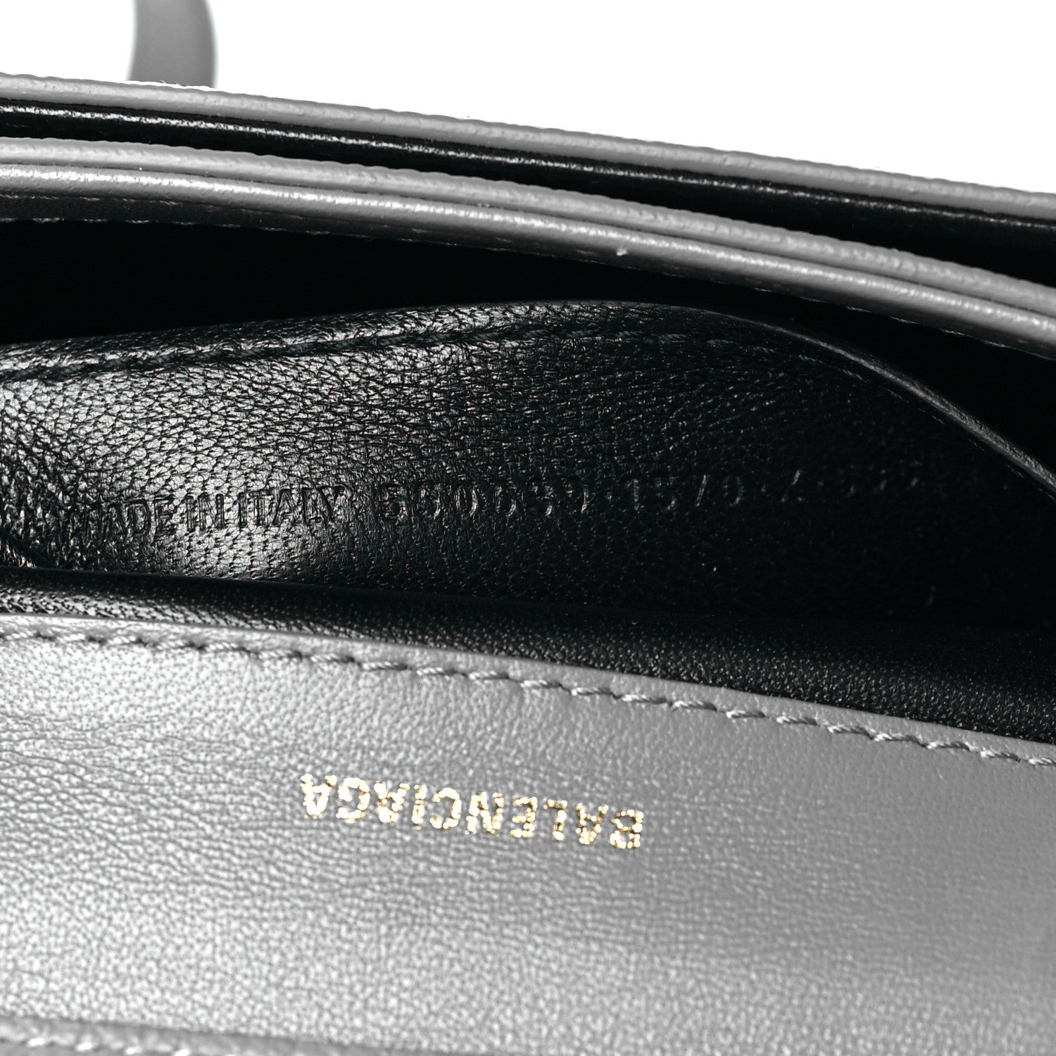 Balenciaga Grained Calfskin Logo Ville Day Bag XS Gris Perle Fonce White 6 of 9