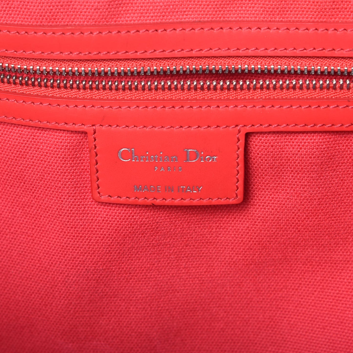 Coated Canvas Cannage Panarea Shopping Tote Red