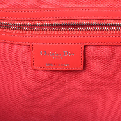 Christian Dior Coated Canvas Cannage Panarea Shopping Tote Red 11 of 17