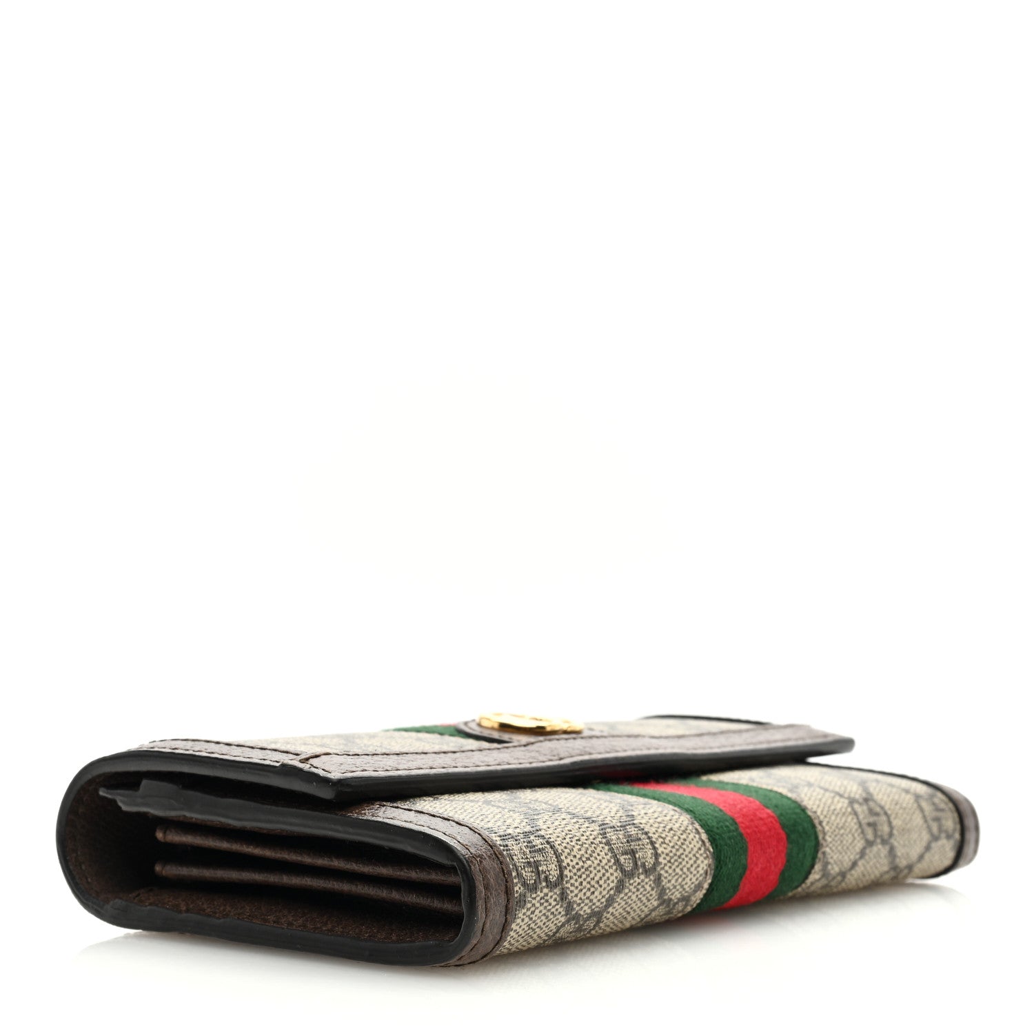 Gucci GG Supreme Monogram Web Ophidia Continental Wallet Brown 4 of 6