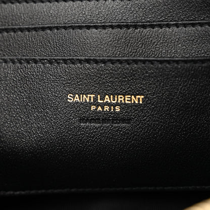 Saint Laurent Calfskin Suede Matelasse Monogram Mini Lou Camera Bag Black 6 of 11