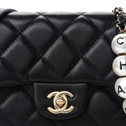 Chanel Lambskin Quilted Mini My Precious Flap Black 11 of 12