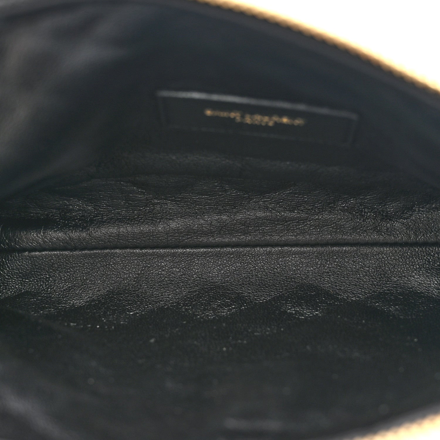 Saint Laurent Lambskin Quilted Gaby Zipped Pouch Crema Soft 5 of 10