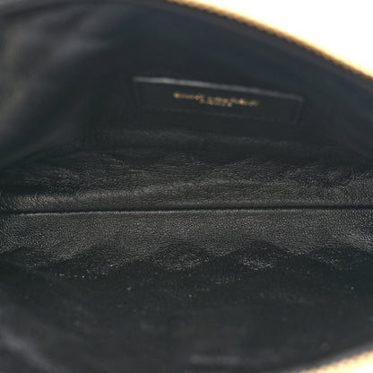 Saint Laurent Lambskin Quilted Gaby Zipped Pouch Crema Soft 5 of 10