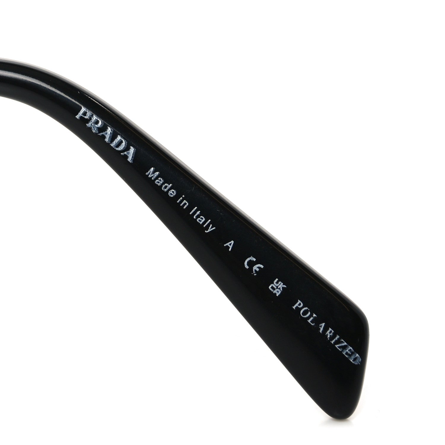 Prada Metal Symbole Triangle Logo Sunglasses SPR A52 Black 5 of 7