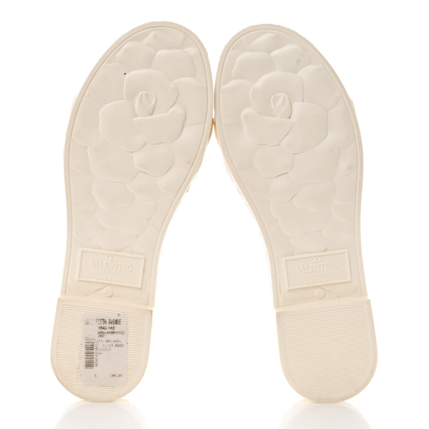 Valentino Garavani Rubber Atelier 03 Rose Edition 25/40mm Platform Slide Sandals 40 Avorio 5 of 8