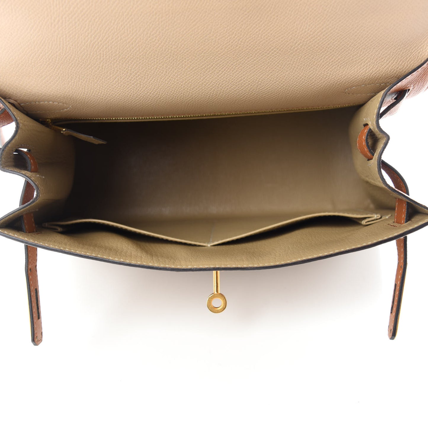 Epsom Bi-Color Horseshoe Kelly Sellier 28 Trench Gold