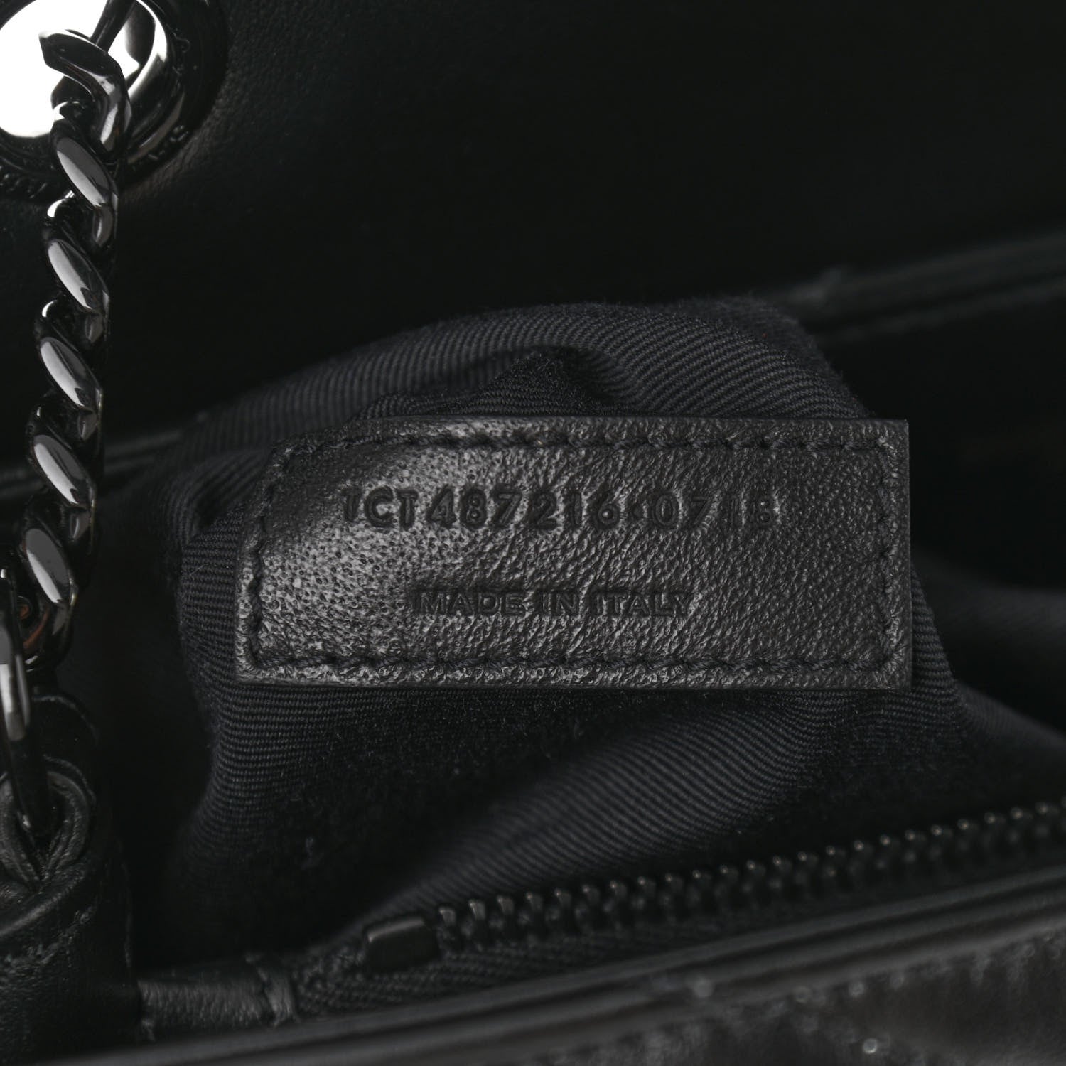 Saint Laurent Calfskin Y Quilted Monogram Medium Loulou Chain Satchel Black 7 of 10