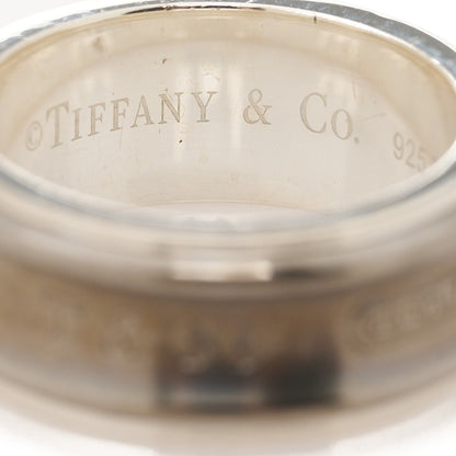 Tiffany Sterling Silver Titanium 1837 Band Ring 56 7.5 4 of 4