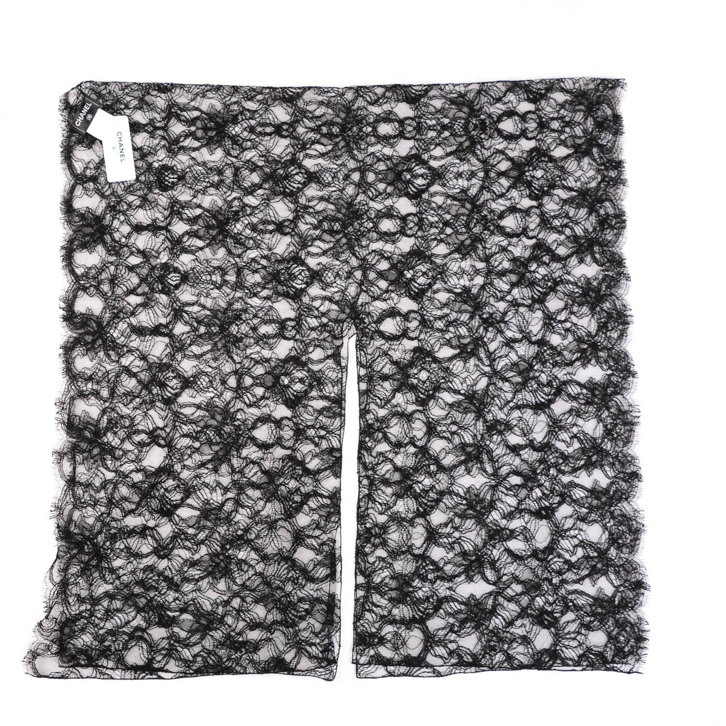 Cotton Lace Shawl Black
