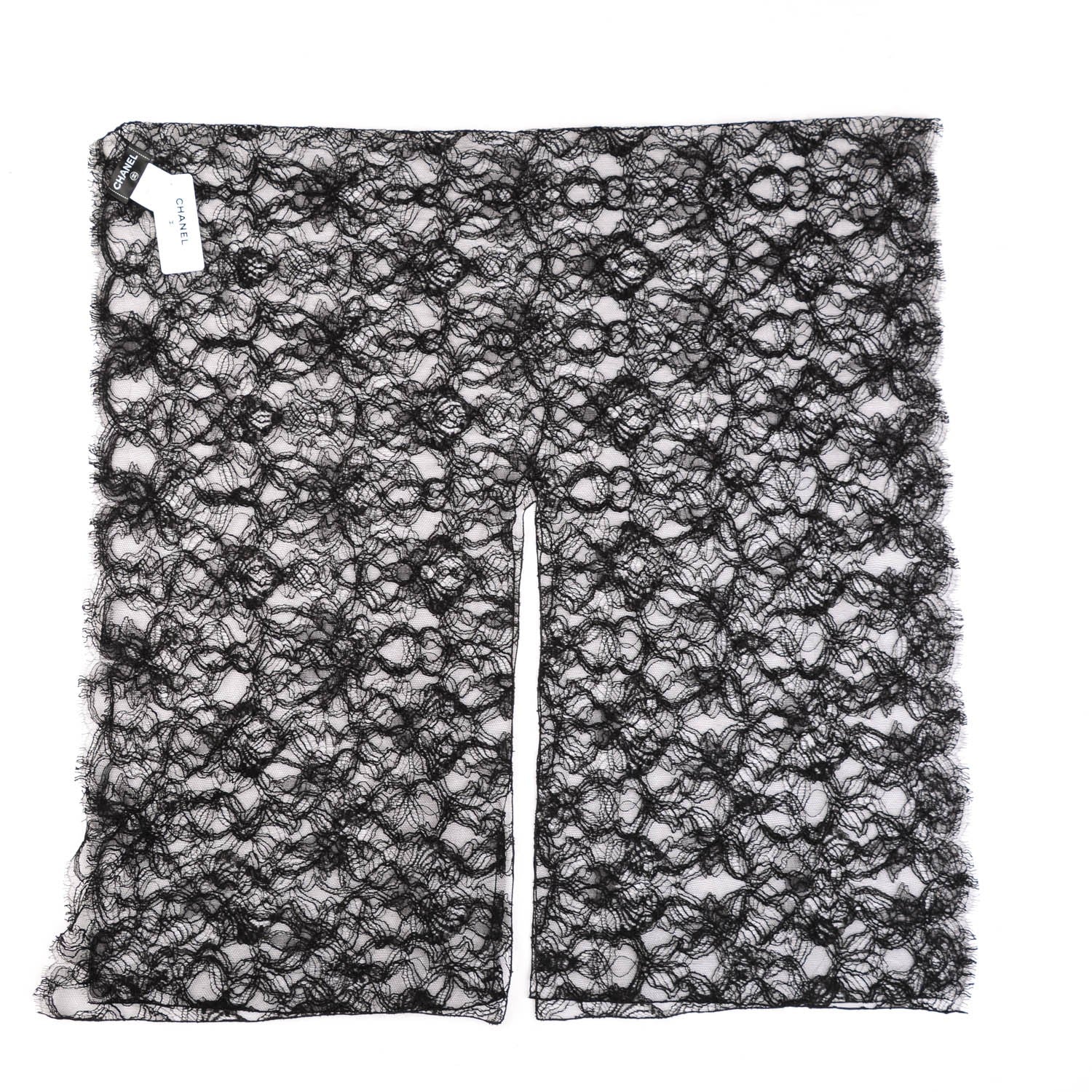 Chanel Cotton Lace Shawl Black 3 of 4