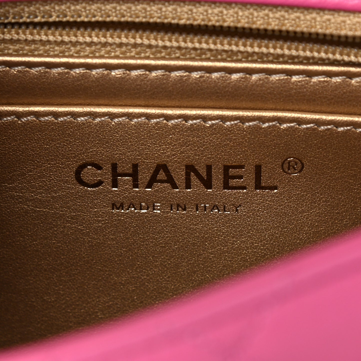 Lambskin Quilted Mini Pearl Crush Flap Pink