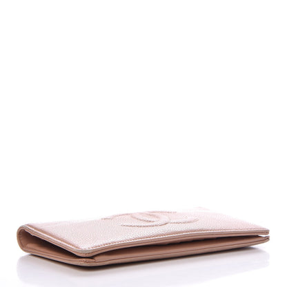 Chanel Caviar Timeless CC Yen Wallet Beige 3 of 18