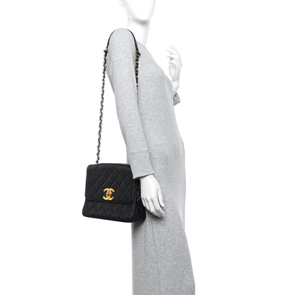 Chanel Lambskin Quilted Medium Single Flap Black 2 of 12