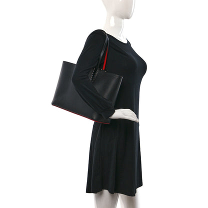 Christian Louboutin Calfskin Empire Spikes Small East West Cabata Tote Black 2 of 10