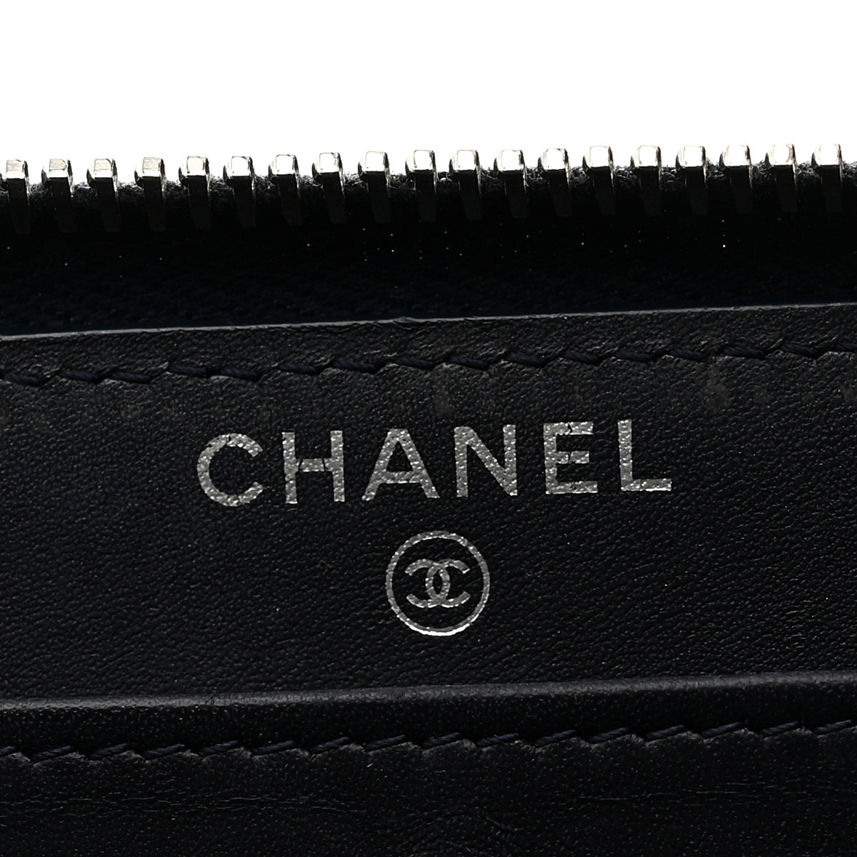 Caviar Quilted Large Gusset Zip Around Wallet Navy