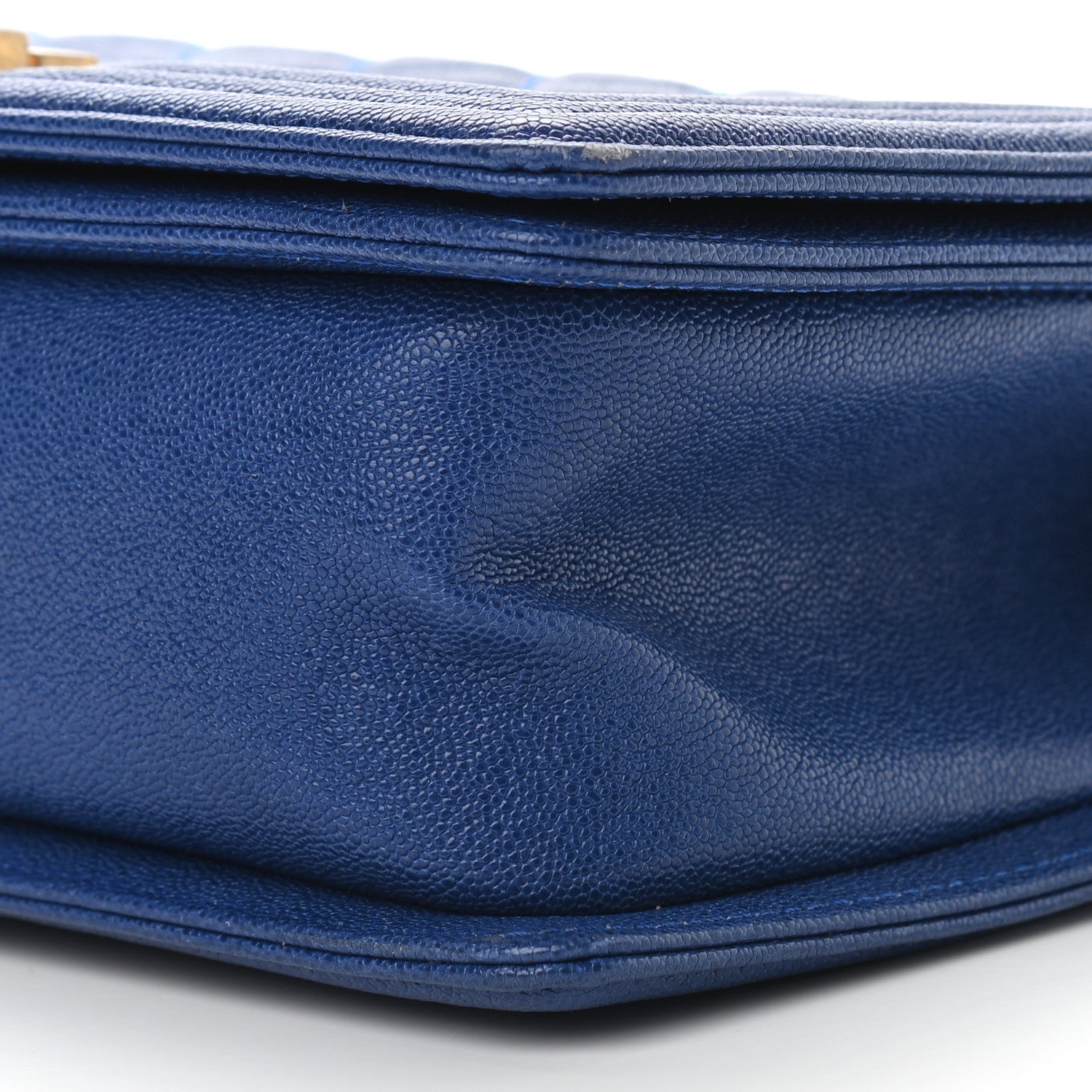 Chanel Caviar Quilted Medium Boy Flap Blue 9 of 11