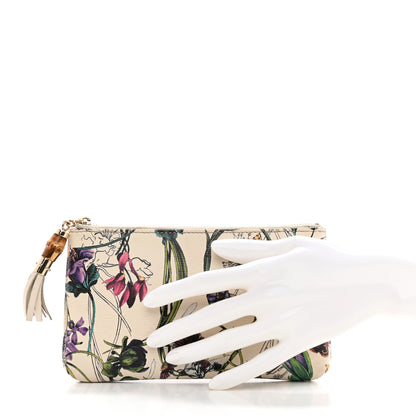 Gucci Calfskin Flora Infinity Small Zip Pouch White 2 of 10