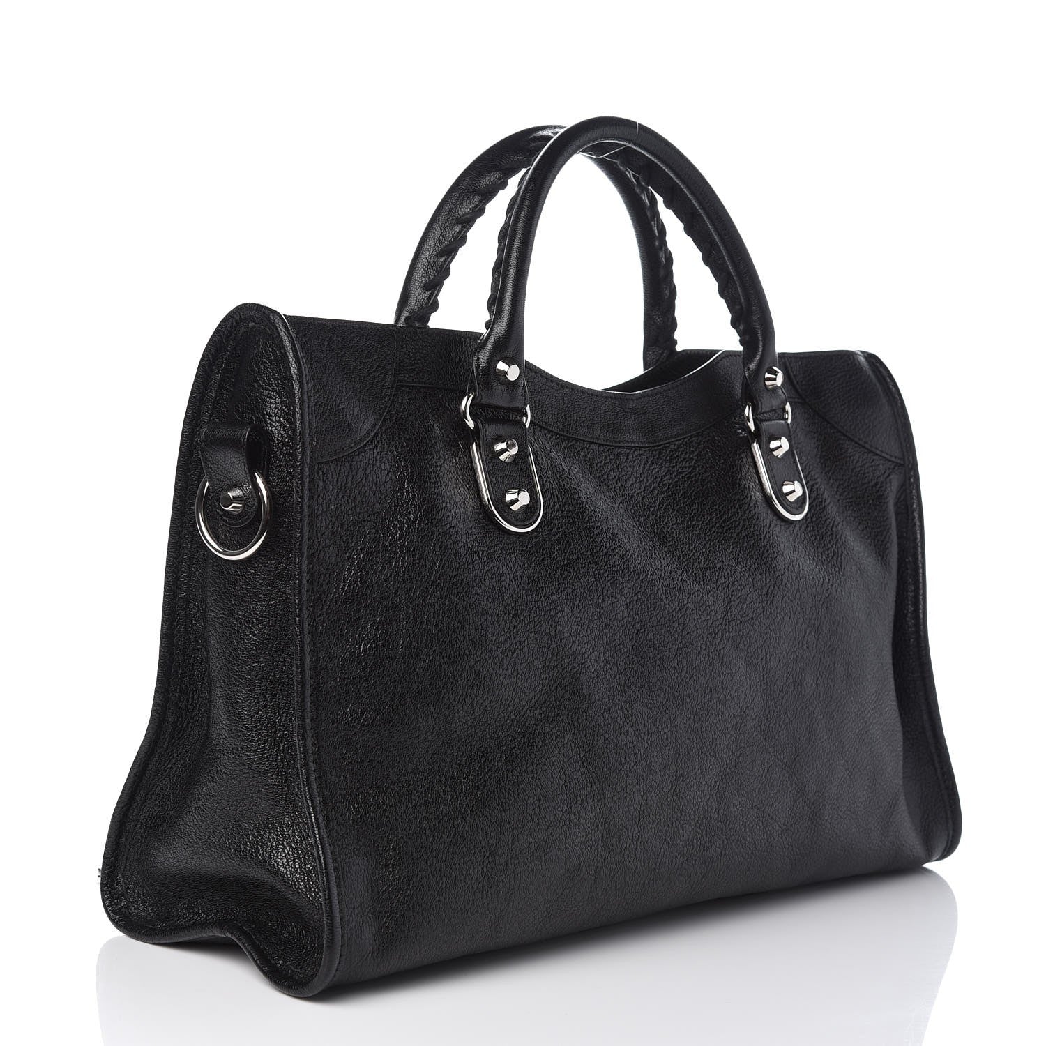 Balenciaga Chevre Silver Metallic Edge Hardware City Black 3 of 7