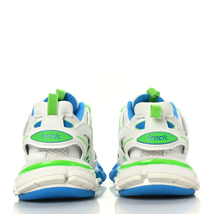 Balenciaga Mesh Rubber Womens Track Sneakers 37 White Green Blue 5 of 8