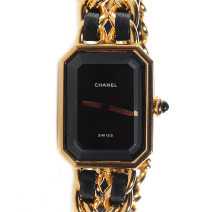 Chanel Stainless Steel Lambskin 20mm Chain Premiere Quartz Watch Gold L 1 of 7