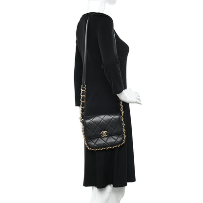 Chanel Calfskin Quilted Small Framing Chain Bag Black 2 of 11