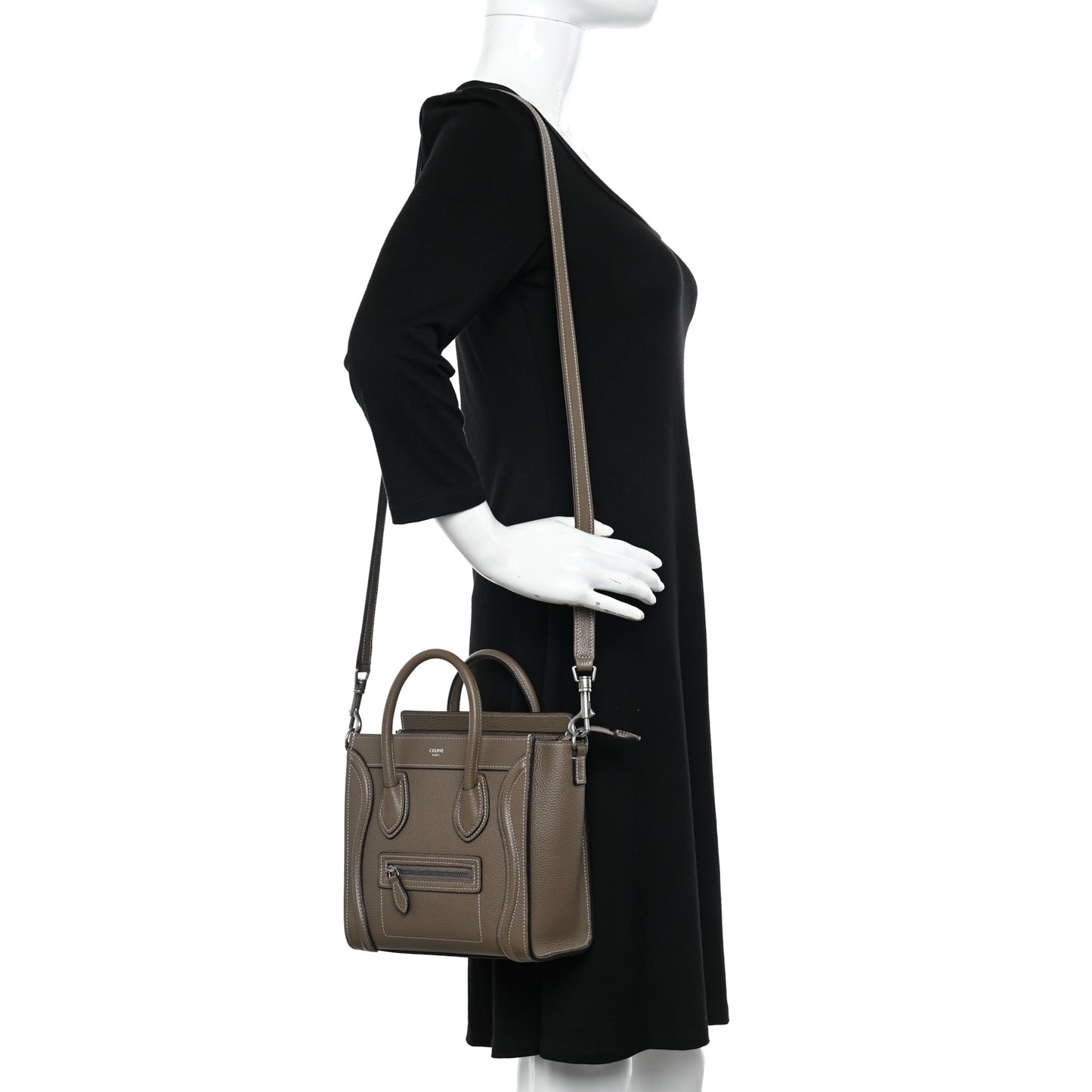 Drummed Calfskin Nano Luggage Souris