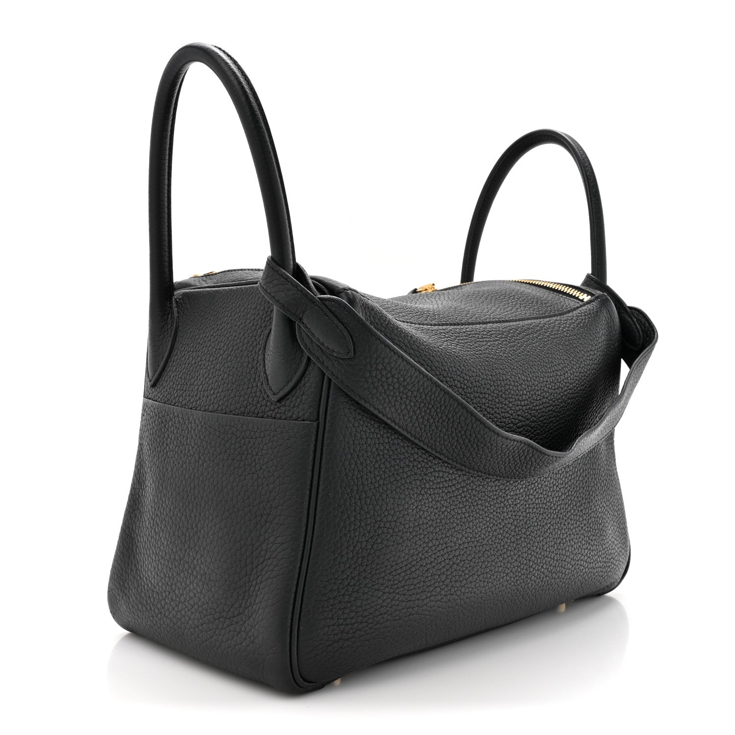 Hermes Taurillon Clemence Lindy 30 Black 3 of 13
