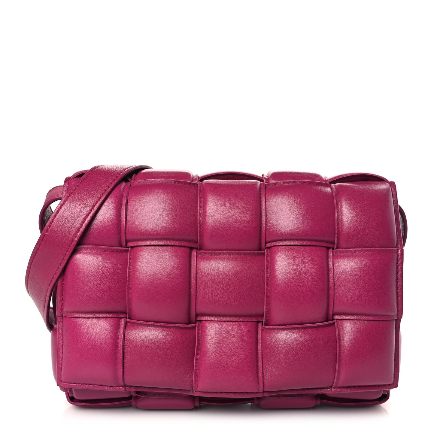 Nappa Maxi Intreccio Padded Cassette Crossbody Bag Cinnabar