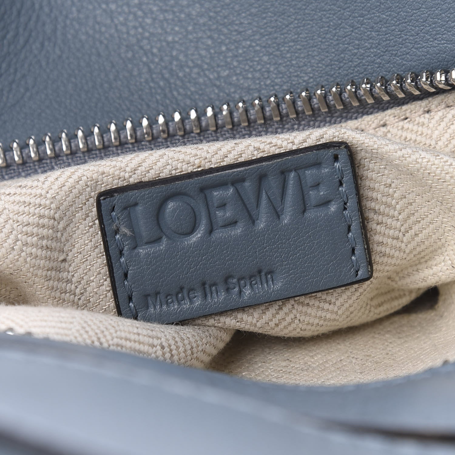 Loewe Calfskin Medium Puzzle Bag Stone Blue 8 of 9