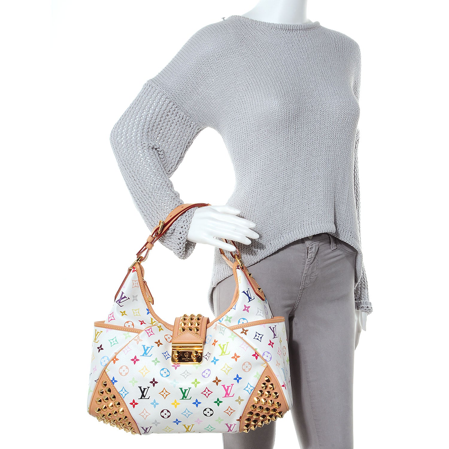 Louis Vuitton Monogram Multicolor Chrissie White 2 of 9