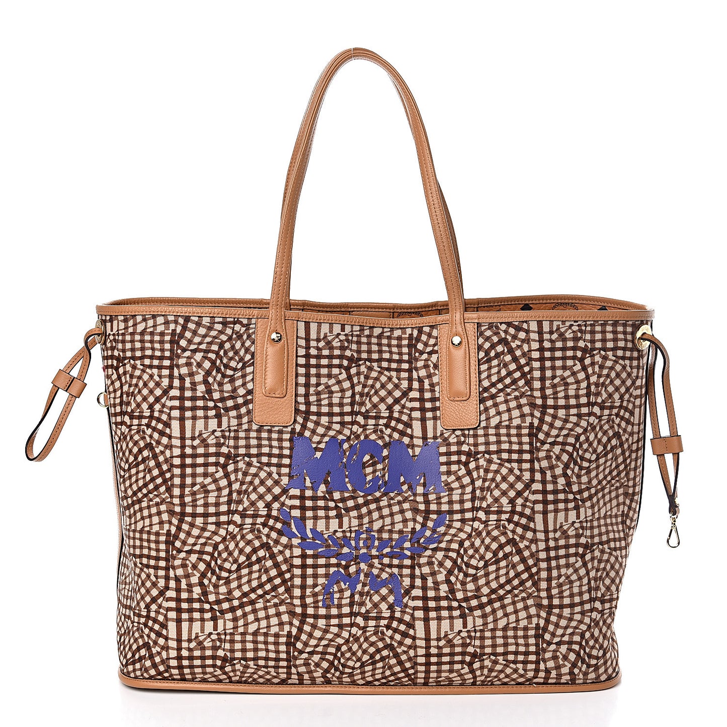 Visetos Large Liz Reversible Shopper Tote Cognac
