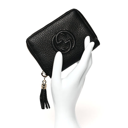 Gucci Pebbled Calfskin Small Soho Zip Around Wallet Black 2 of 7