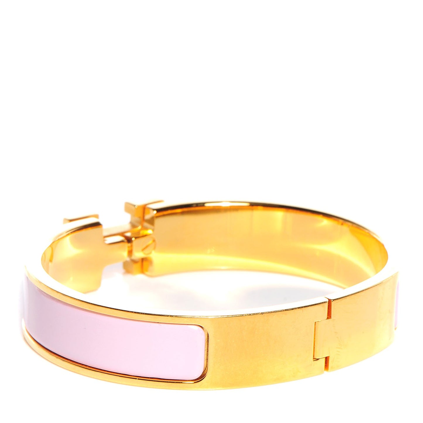 Narrow Enamel H Bracelet GM Rose Dragee