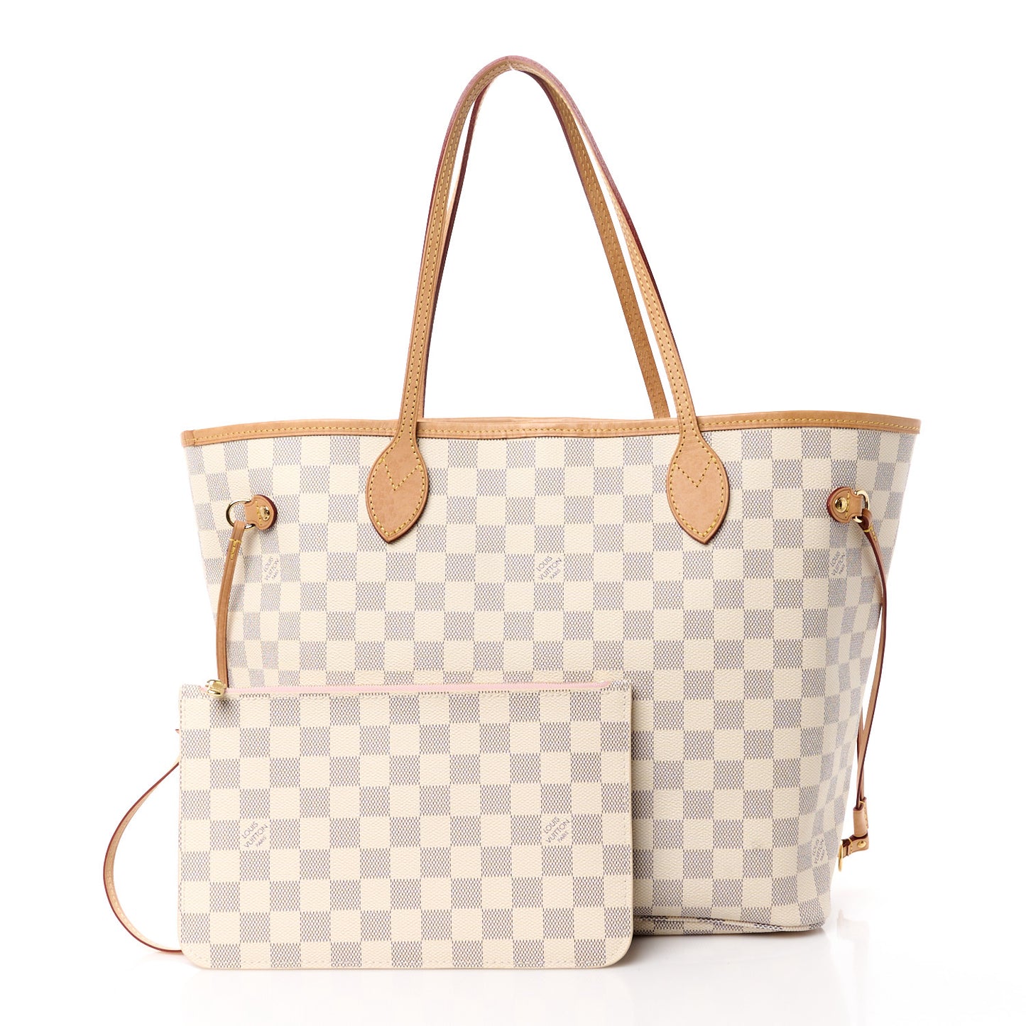Damier Azur Neo Neverfull MM Rose Ballerine