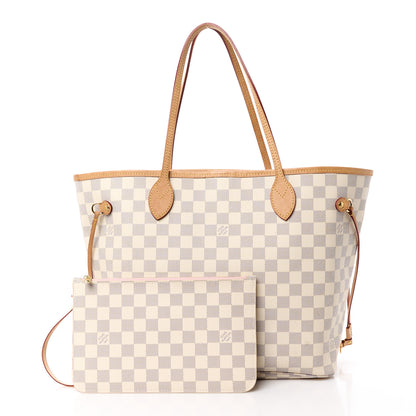 Louis Vuitton Damier Azur Neo Neverfull MM Rose Ballerine 3 of 14