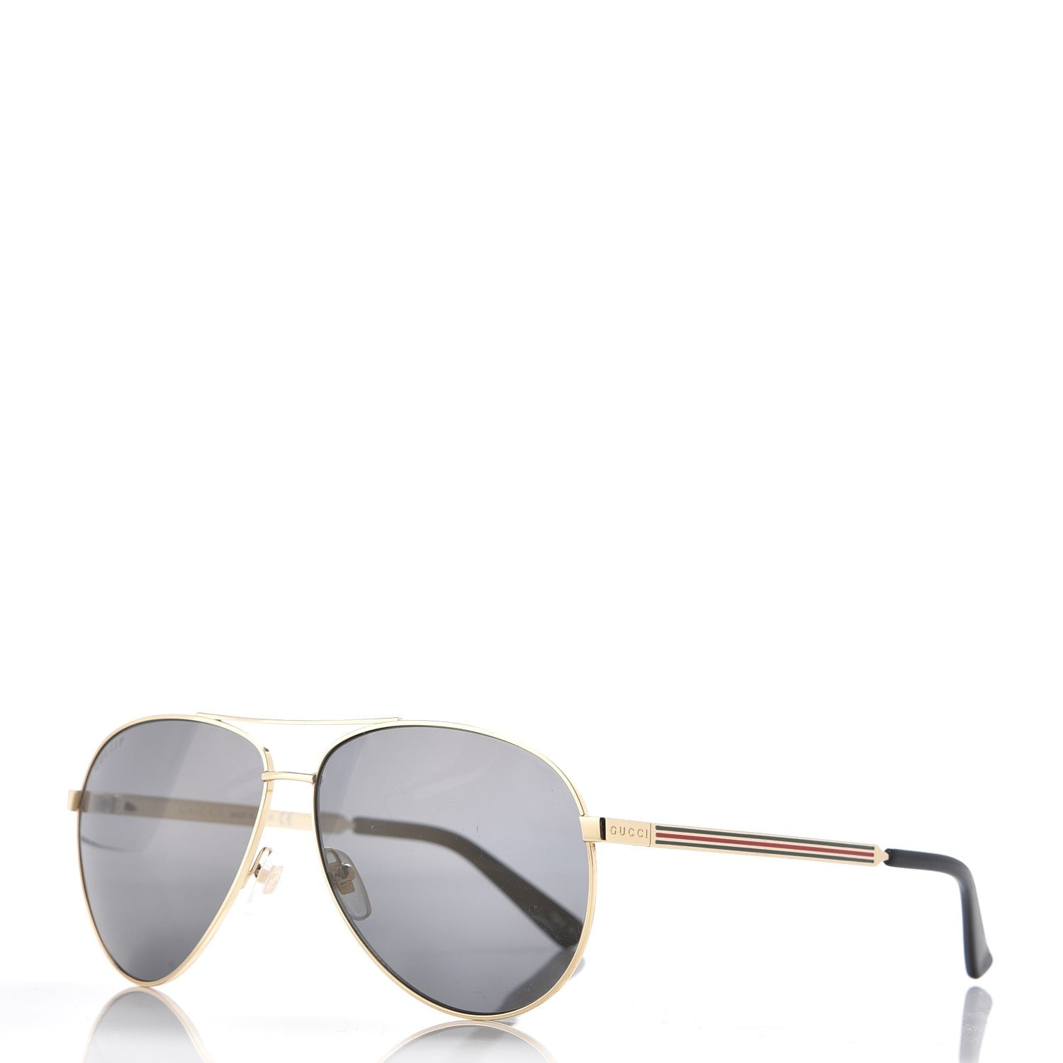 Gucci Aviator Sunglasses GG0237S Gold 1 of 10