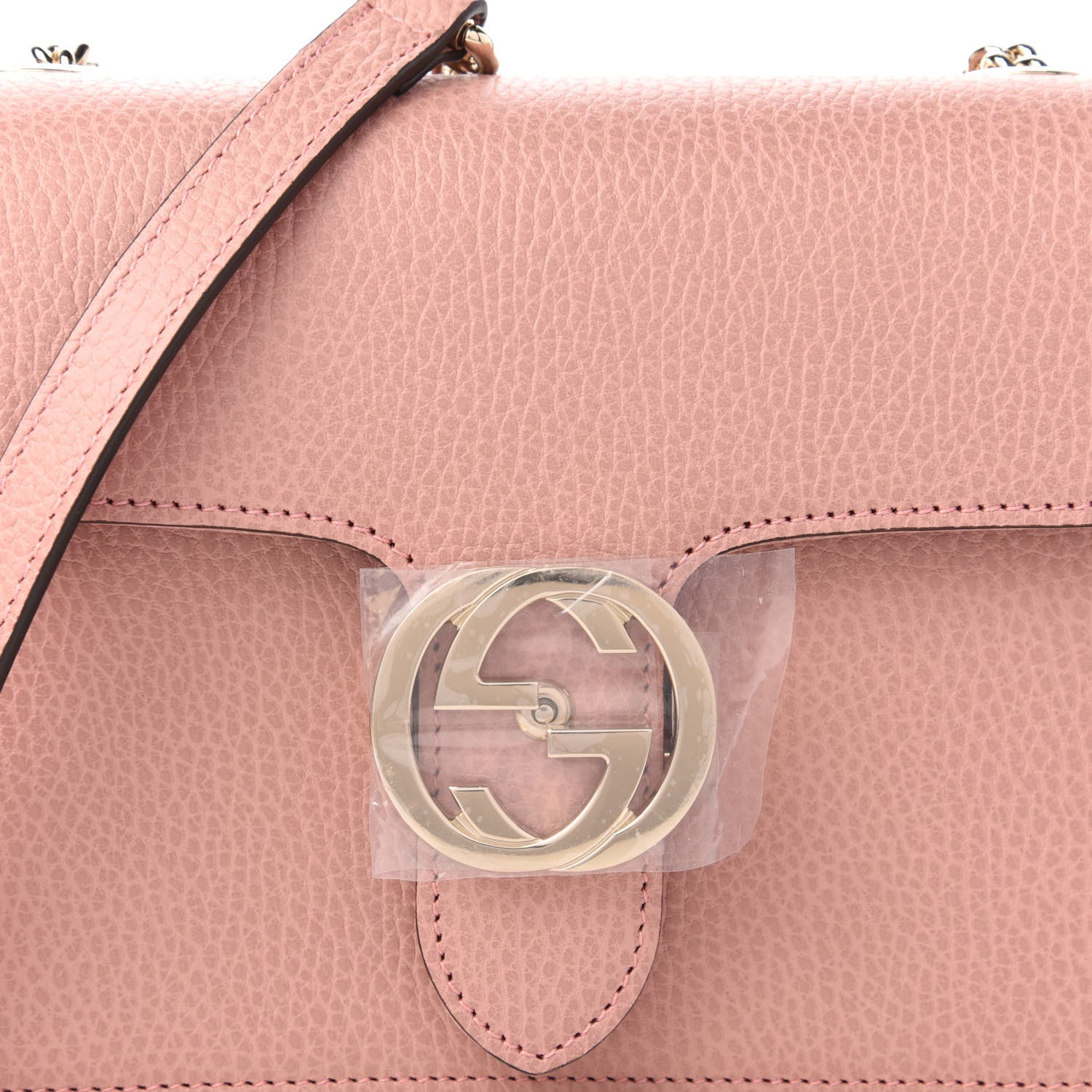 Gucci Dollar Calfskin Small Interlocking G Shoulder Bag Soft Pink 11 of 11