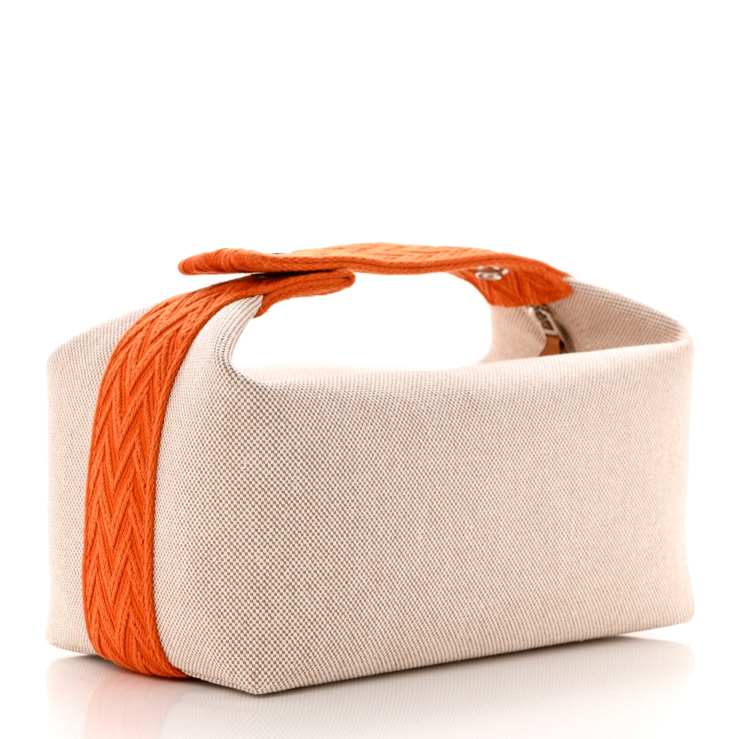 Hermes Canvas Small Bride-A-Brac Pouch Natural Orange 3 of 7