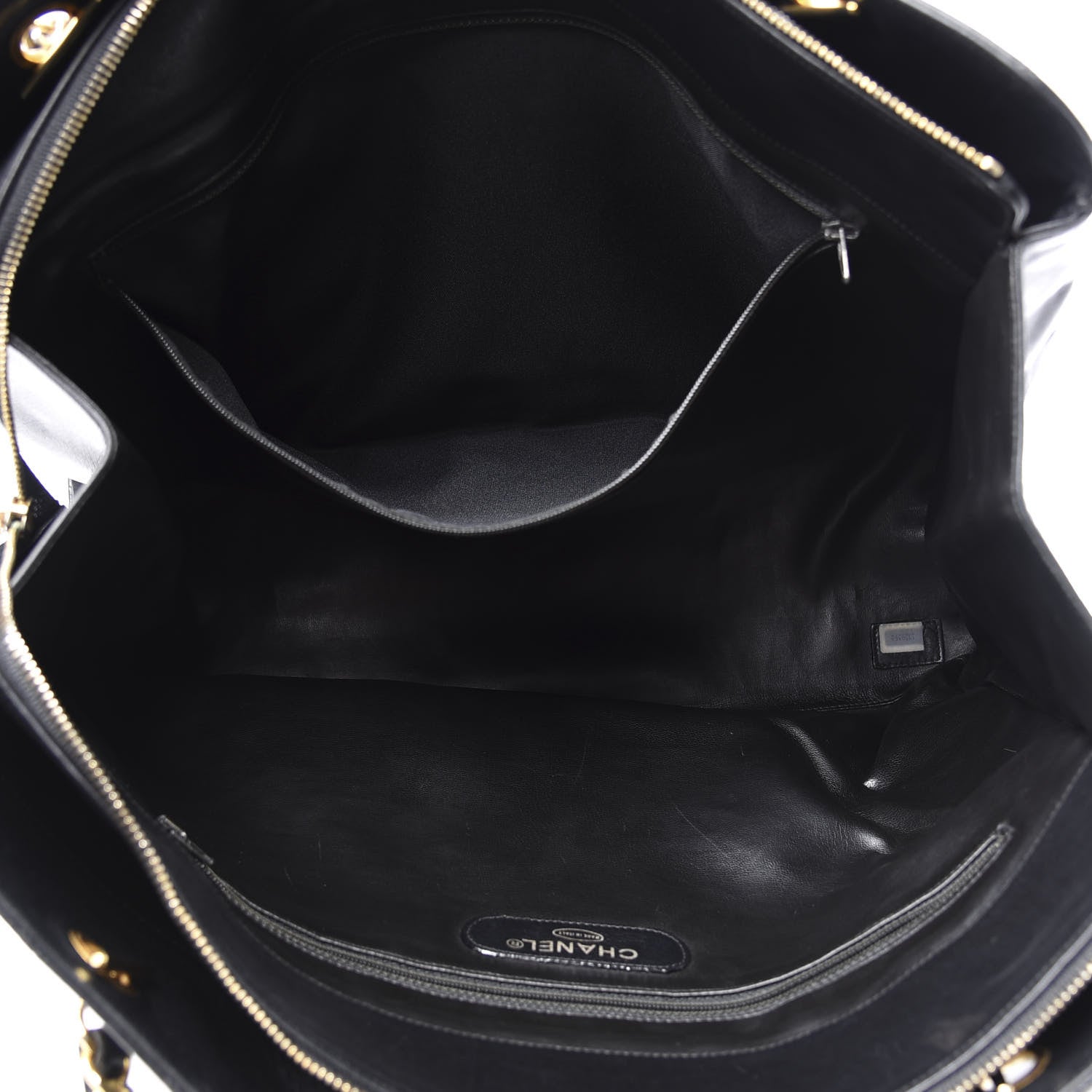 Chanel Calfskin Stitched XL Weekender Black 5 of 14