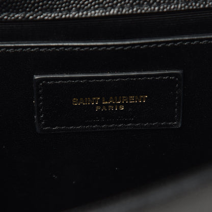 Saint Laurent Grain De Poudre Medium Classic Monogram Kate Satchel Black 6 of 10