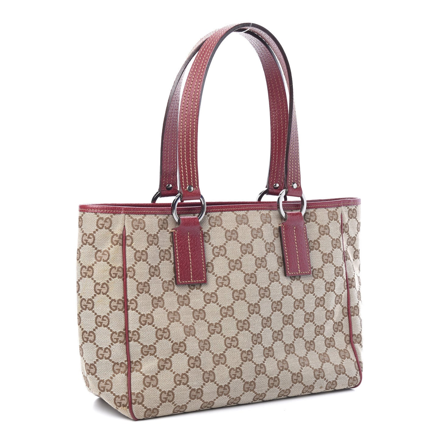 Monogram Medium Tote Red