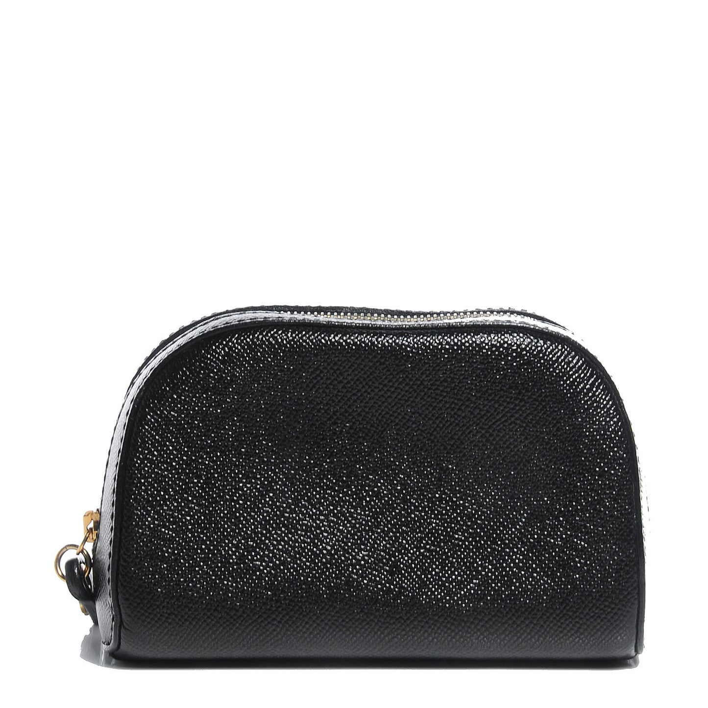 Grained Calfskin Vanity Cosmetic Case Black