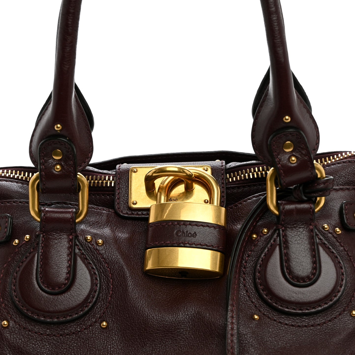 Calfskin Medium Paddington Satchel Grenat
