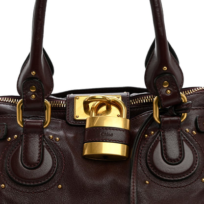 Chloe Calfskin Medium Paddington Satchel Grenat 7 of 9