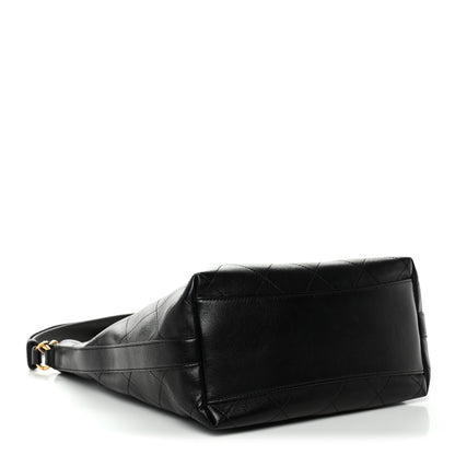 Chanel Shiny Calfskin Quilted Hobo Black 4 of 11