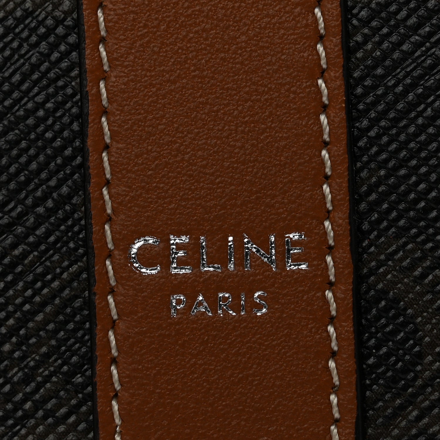 Celine Triomphe Canvas Lambskin Phone Pouch With Flap Tan 6 of 12