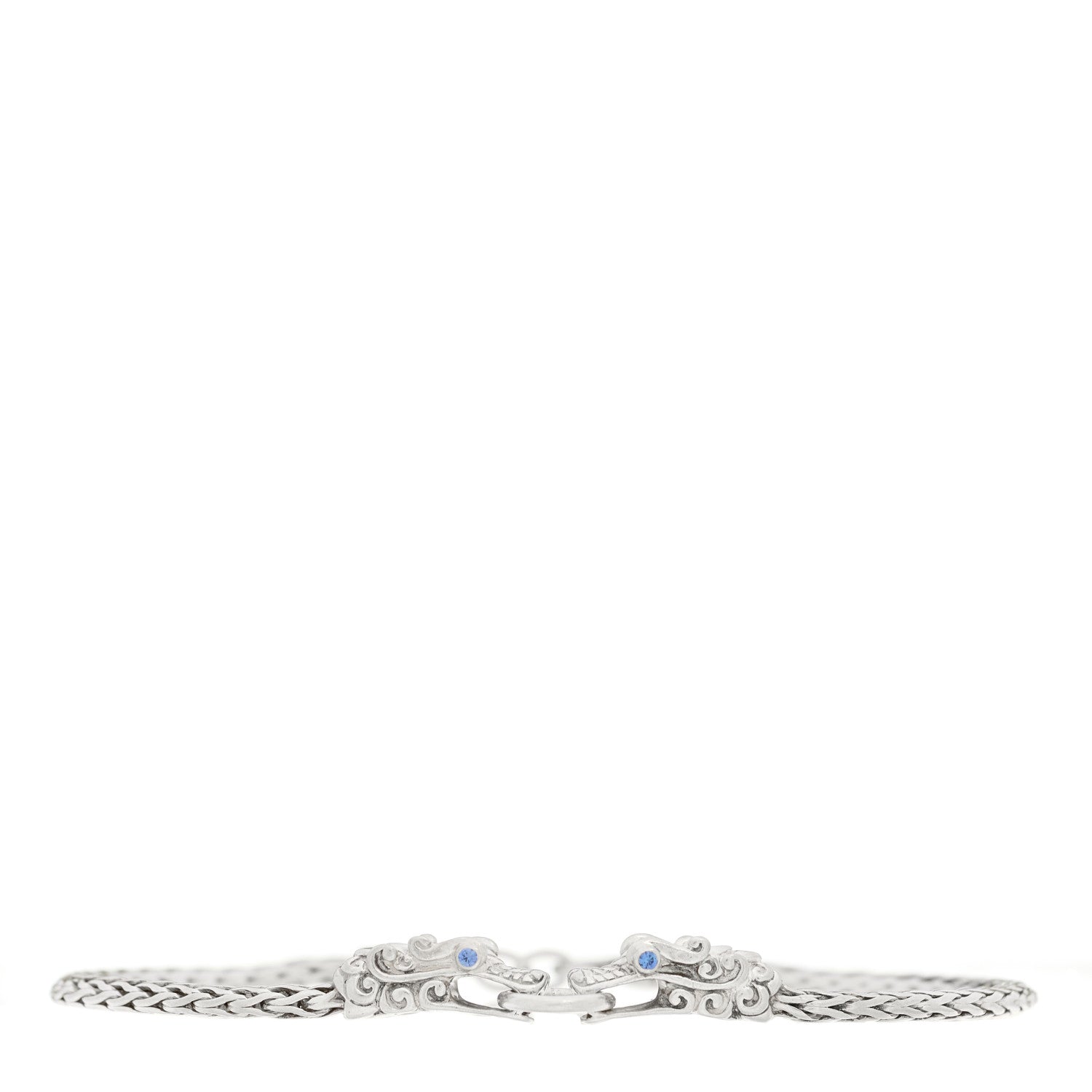 John Hardy Sterling Silver Blue Sapphire Double Dragon Head Legends Naga Bracelet 2 of 5