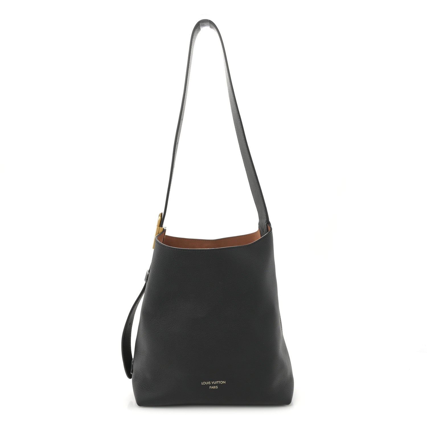 Louis Vuitton Grained Calfskin Low Key Hobo PM Black 1 of 10